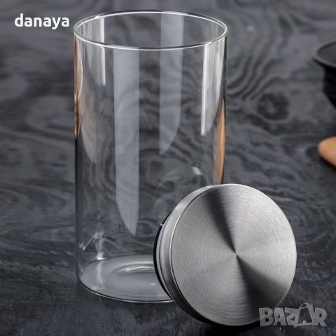 3684 Стъклен буркан за съхранение Стил, 1000 ml, снимка 2 - Аксесоари за кухня - 40508922