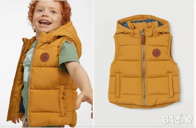 Ватиран елек и яке H&M 5-7 г. - 25 лв, снимка 2 - Детски якета и елеци - 51039827