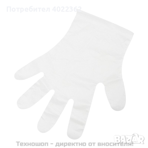 Ръкавици за еднократна употреба с фолио, 6 гр, 26 х 24 см - Размер L, 100 броя в опаковка - AC131184, снимка 1 - Медицински консумативи - 44678949