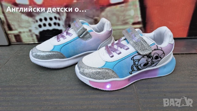 Английски светещи детски оригинални маратонки Stitch , снимка 2 - Детски маратонки - 50464618