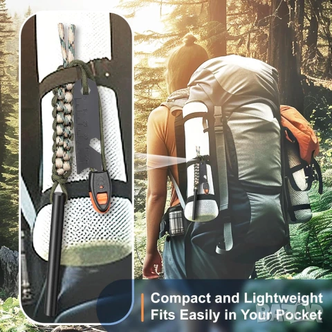 Мултифункционална магнезиева пръчка 6-в-1 за екстремни условия, снимка 3 - Екипировка - 51375632