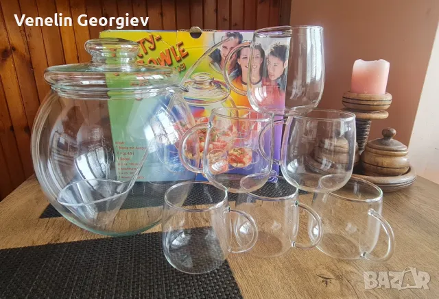 Комплект за пунш ,,Bohemia" от 9 части за сервиране на напитки 4.5L, снимка 4 - Сервизи - 49195451