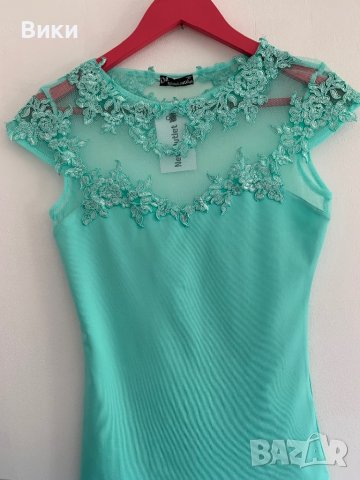 Дамска блуза с дантела , снимка 3 - Тениски - 41227406