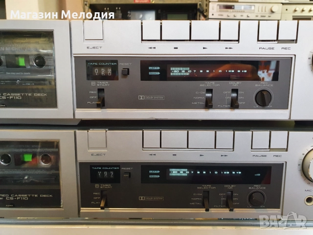 Касетен дек AKAI CS-F110 В отлично техническо и визуално състояние. Наличен само долният, горният де, снимка 4 - Декове - 51052513