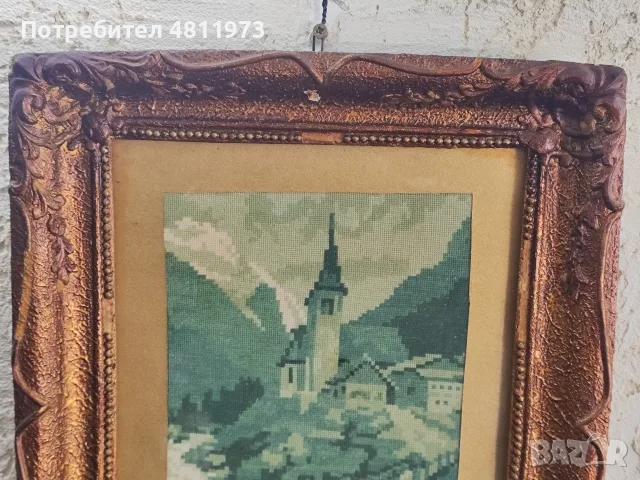 Гоблен зеленият замък, снимка 2 - Гоблени - 55799811