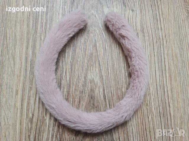Пухкава диадема в плето розово, снимка 4 - Аксесоари за коса - 35758511
