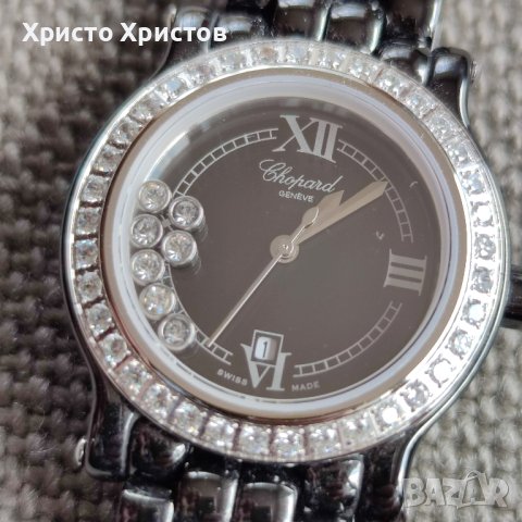 Дамски луксозен часовник Chopard  Happy Sport&Diamonds HIGH-TECH CERAMICS SCRATCH PROOF , снимка 1 - Дамски - 32440776