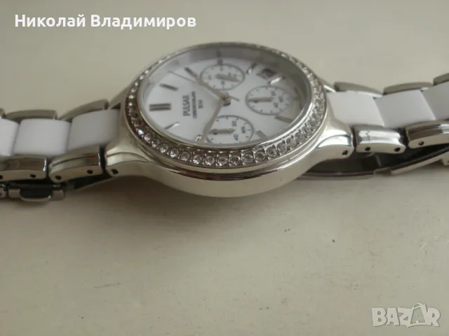 Pulsar оригинален дамски керамичен chronograph часовник, снимка 5 - Дамски - 48146573