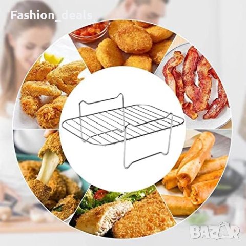 Нови 2бр. стойки за фритюрник Air Fryer с двойна кошница/Неръждаема стомана, снимка 6 - Други стоки за дома - 41282035