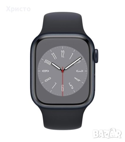 НОВ!!! Apple Watch 8, GPS, Корпус Midnight Aluminium 41mm, Midnight Sport Band, снимка 2 - Смарт часовници - 40936223