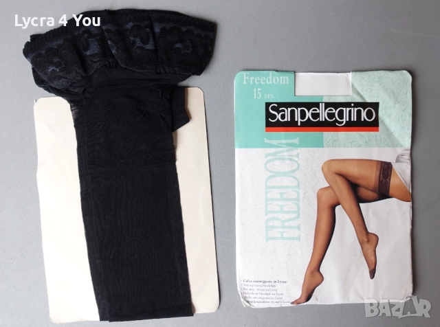 Sanpellegrino Freedom 15 den S/M черни силиконови чорапи, снимка 3 - Бельо - 52507046