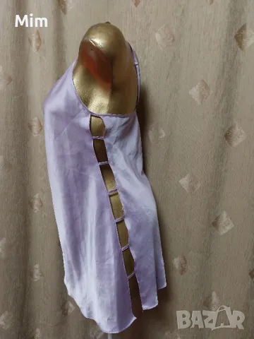 S/М Светло лилава сатенена нощница , снимка 4 - Нощници - 49820134