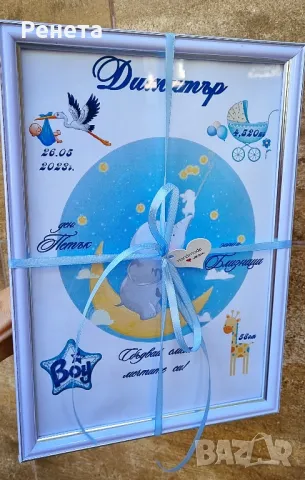 Бебешки рамки подарък за новородено, снимка 2 - Други - 49606551