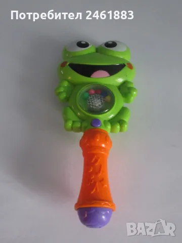 Пластмасова жаба играчка със звук и светлина 