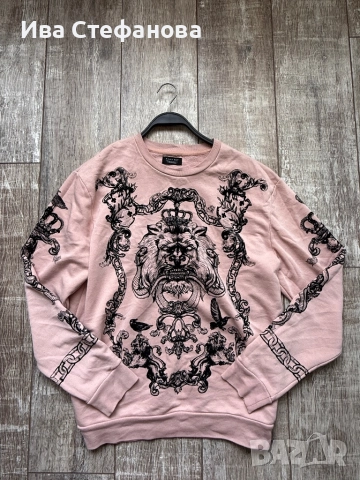 Телесно розова  памук памучна интересна  блуза Zara man zara , снимка 2 - Блузи - 52486345