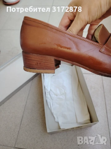 Кафяви мокасини естествена кожа , снимка 3 - Дамски ежедневни обувки - 50631035