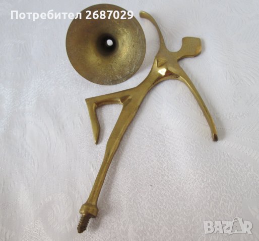 Балерина, гимнастичка - метал месинг метал  бронз фигура статуетка, пластика, снимка 12 - Статуетки - 39490028