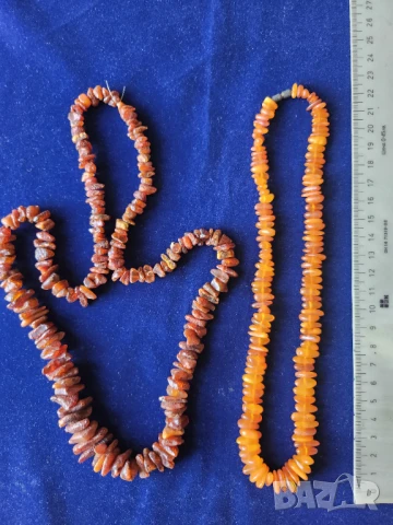 перли - 4 колиета ,  кехлибар - 2 полски огърлици и гривна, обеци комплект, огърлица от кост и др..., снимка 9 - Други - 29842081