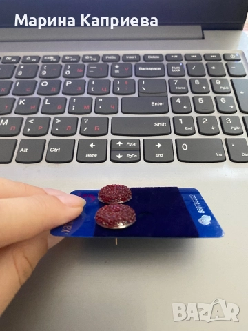 Червени обеци /С-59/, снимка 2 - Обеци - 51542833