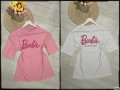 Дамска тениска Barbie👚Дамска блуза с къс ръкав Барби - Бяла или Розова, снимка 1 - Тениски - 41939042