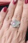 Винтидж / Стар сребърен пръстен с Морганит проба 925 , снимка 2