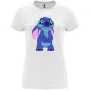 Нова дамска тениска със Стич - Sad Stitch в бял или черен цвят, снимка 3