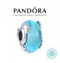 Промо! Талисман Пандора сребро проба 925 Pandora Sea Blue Water Starfish Murano. Колекция Amélie