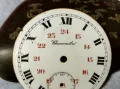CHRONOMETRE ПОРЦЕЛАНОВ РИМСКИ ЦИФЕРБЛАТ РЯДЪК от СТАР ШВЕЙЦАРСКИ ДЖОБЕН ЧАСОВНИК ХРОНОГРАФ 49687, снимка 4