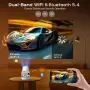 Нов Преносим проектор със стойка 1080P 4K WiFi Bluetooth HDMI USB за кино, снимка 3