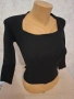 Еластична черна Блузка, снимка 2