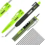 Нов Метален строителен молив Tracer Pencil 2.0 за дърво метал плочки с 12 графита и кобур, снимка 1