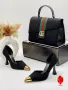 Gucci Дамски Елегантни Обувки С Ток Монограм Каишка И Метален Златен Връх - 2 Цвята Код SEM-719, снимка 6