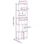 vidaXL Библиотека 5 рафта бяла 45x23,5x162,5 см инженерно дърво, снимка 9