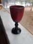 Гоблет чаша за вино глазирана немска керамика Невероятен, снимка 3