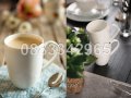 НОВ! Сервиз чаши за кафе и чинии за десерт костен порцелан 12 части, снимка 4