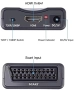 Ново SCART към HDMI конвертор 720P/1080P SCART към HDMI адаптер Full HD видео аудио превключващ..., снимка 2