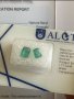 СМАРАГДИ /EMERALD/ 2бр. 💯 % натурални,ALGT Сертификат 1,71 ct., снимка 3