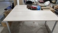 Бюро ъглово с метални крака - офис маса 160 - 150 /60-70 / 76см, снимка 4