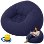 Ергономично надуваемо кресло, фотьойл, барбарон пуф, 100x100x65 см, включена помпа, С ИЗБОР НА ЦВЯТ, снимка 3