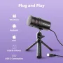 Нов Професионален гейминг микрофон с AI шумова редукция и USB-C връзка, снимка 2