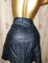 RAINBOW 42 Черна кожена къса пола с цип, снимка 3