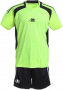 Екип футболен 16 броя в комплект електриково зелено и черно с номера 2-11 и 13-18., снимка 1 - Футбол - 36226958