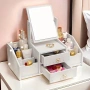 Многофункционален органайзер за грим с огледало, снимка 2