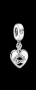  Сребърен висящ елемент сърце Пандора"Приятели завинаги"/нов, снимка 1 - Колиета, медальони, синджири - 44611391