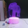 Холограмна 3D LED лампа Слон-дистанционно управление 16 цвята+други режими на управление, снимка 6