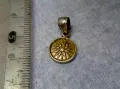 ЗВЕЗДАТА на ВЕРГИНА ДВУСТРАНЕН ПОЗЛАТЕН СРЕБЪРЕН ПЕНДАНТ СРЕБРО 925 с ЖЪЛТА ПОЗЛАТА АРТ РАБОТА 47750, снимка 3