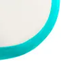 vidaXL Надуваем дюшек за гимнастика с помпа, 60x100x15 см, PVC, зелен, снимка 7