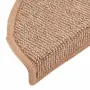 vidaXL Изтривалки за стълби, 15 бр., 56x17x3 см, светлокафяви, полукръгли, снимка 7