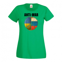 Дамска тениска ANTI WAR, Украйна,спрете войната, подкрепям Укркайна, снимка 2 - Тениски - 36113452