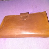 Чанта за ръка борсета естествена кожа с много ципове 23х13см, снимка 2 - Чанти - 42614657